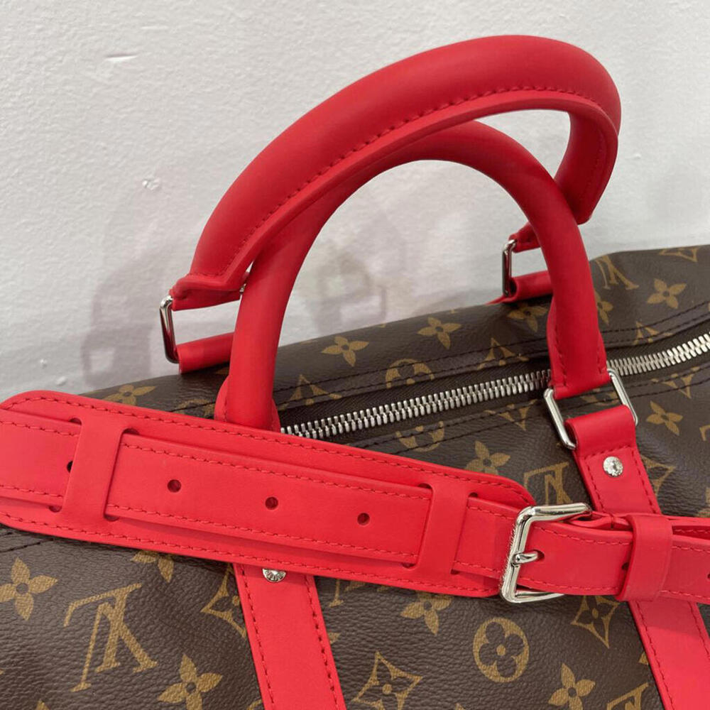 Louis Vuitton Red / Monogram Keepall 50 *orig retail $2860* - Picture 3 of 10